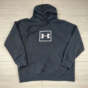Under Armour Hoodie Mens Large Black Kangaroo‎ Pocket Cotton Streetwear Pullover
